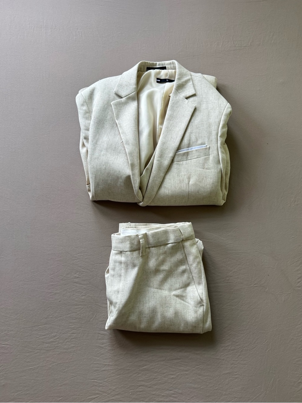Linen Blend 3 Piece Tailored Suit